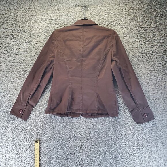 Josephine Chaus Jacket Womens Size 10 Brown Tailored Button Front Long Sleeve - Picture 5 of 9